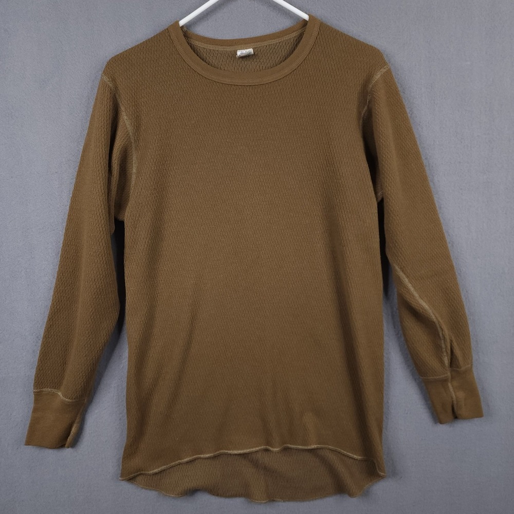 J.E. Morgan Arctex Thermal Shirt Mens L Brown Blue Waffle Knit Base Layer 2 Pack - Picture 2 of 13